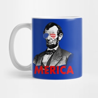 abraham lincoln merica American Flag sunglasses Mug